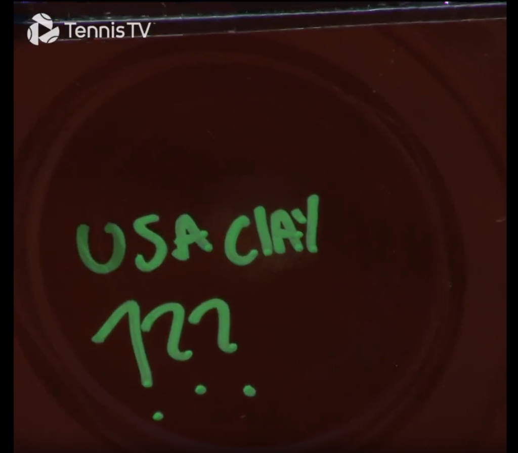 USA Clay??? на камере после победы Тейлора Фрица