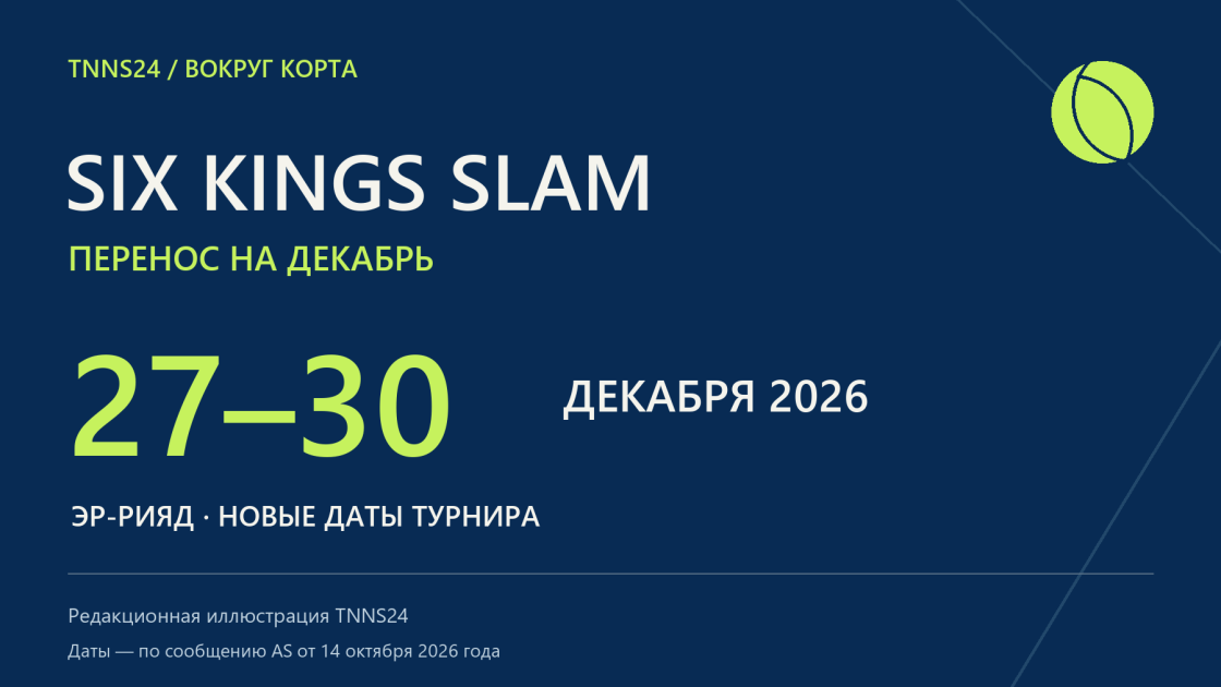 Six Kings Slam: новые даты — 27–30 декабря 2026 года